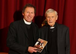 Canon John Mann, who was behind the book, with Canon Edgar Turner.